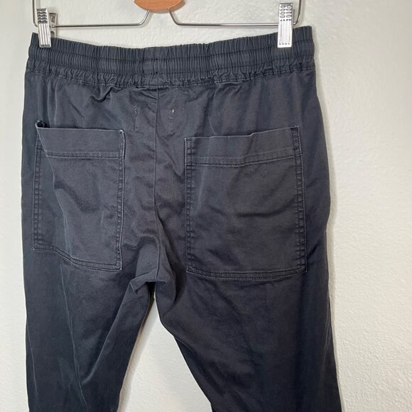 Essentials Black Twill Drawstring Skinny Pants Ankle Zip Mens Medium - Picture 3 of 12